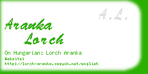 aranka lorch business card